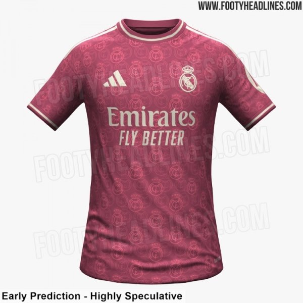 Dự đoán áo đấu sân khách thứ 3 của Real Madrid mùa 26/27: Thân chính màu hồng và kết hợp yếu tố thẩm